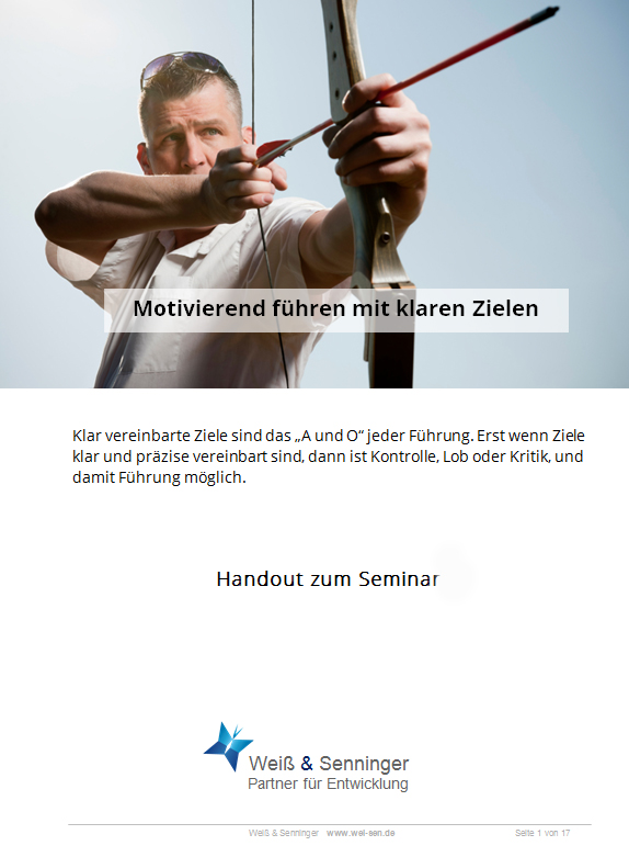 Handout F&uuml;hren mit flexiblen Zielen
